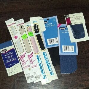 Polyester Zipper Replacement Kit - Black, White, Pink